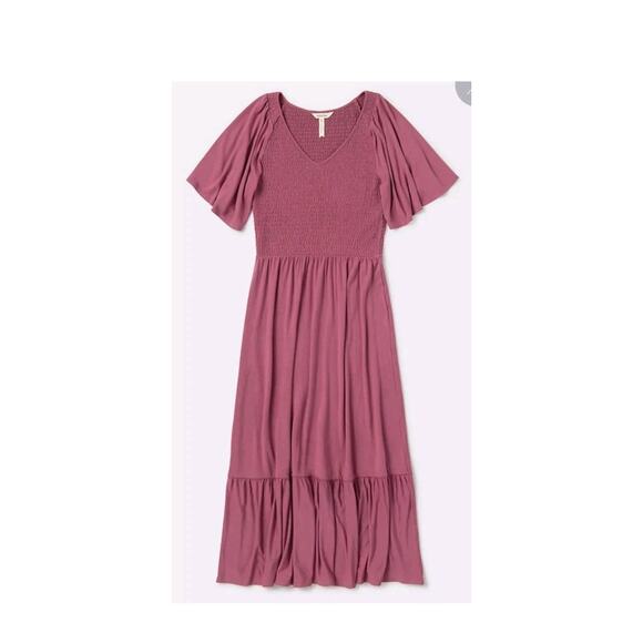 Matilda Jane Women Maxi Good Days Knit Smocked Dress Large Excellent Condition - Picture 3 of 8